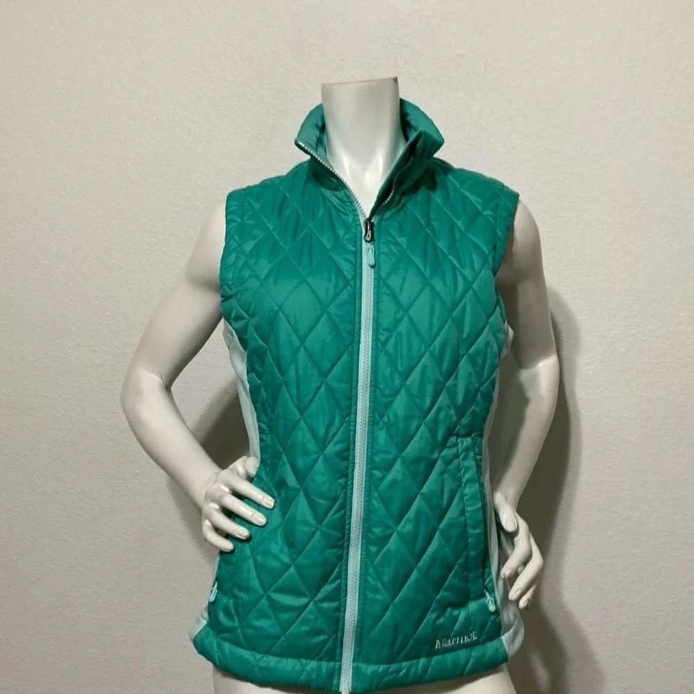 MARMOT Kitzbuhel Puffer Diamond Quilted Zip Jacket Vest Size M